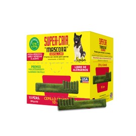 Cuidado Dental para Perros, Premios para Perro Que Eliminan Sarro y Placa, Libre de Alérgenos, Elaborado con Pollo, Menta, Eneldo, Forma De Cepillo de