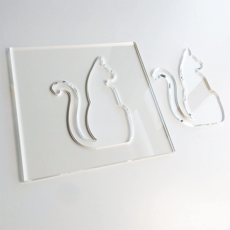 Cat Template, Clear Acrylic Template, Woodworking Router Template