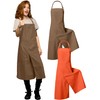 Breathffy 2 Pcs Pottery Aprons Split Leg Adjustable Ceramics Apron