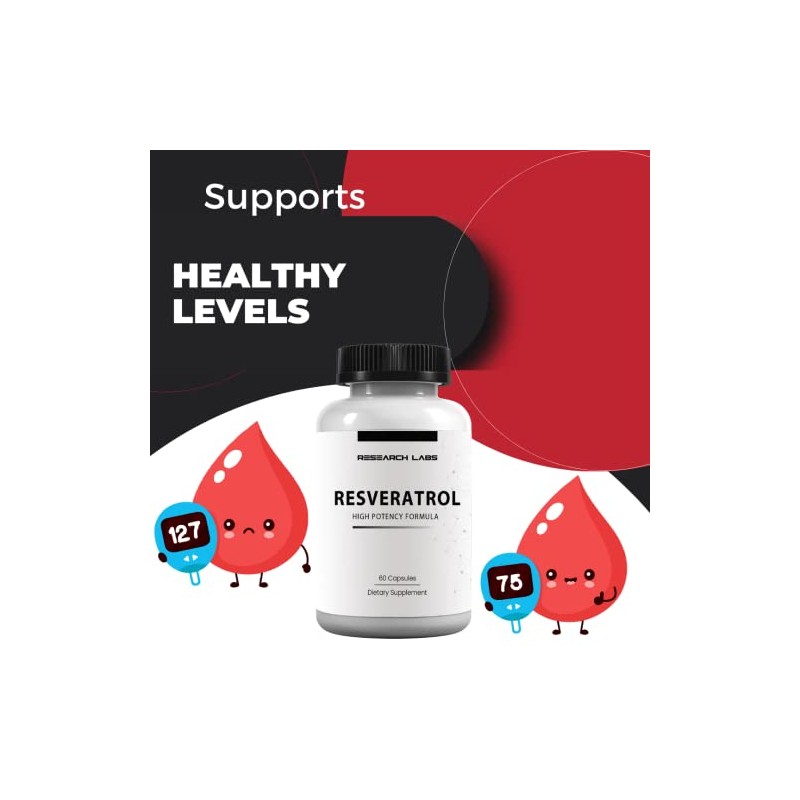Research Labs Resveratrol de alta potencia, paquete de 2