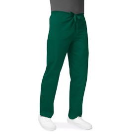 Adar Universal Mens Scrubs - Drawstring Tapered Leg Scrub Pants - 504 - Hunter Green - M