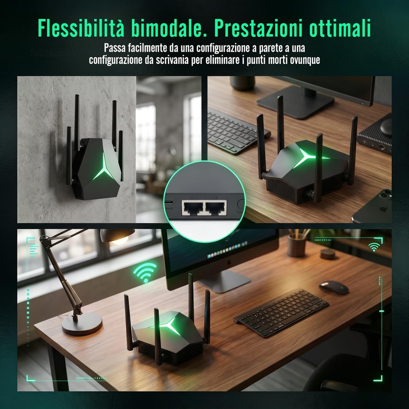 Durable WiFi Range Extender, 1115㎡ Coverage & 100+ Devices Simultaneous