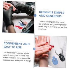 Mikinona Versatile Nail Scissor Cover Set 4pcs Cuticle Scissors Protector Manicure Tool Covers Space-saving Lightweight