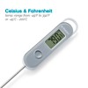 Polder Stable-Read Instant Read Thermometer (Gray), Digital Thermometer for Cooking,