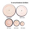 Wooden Wheel Made of Beech with Rubber Tyres 140 mm,