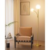 Lightdot 63IN Dimmable Globe Floor Lamp, Brass Standing Lamps with