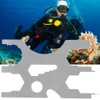 Stainless Steel Underwater Multifunction Tool Diving Regulator Kit Credit Card