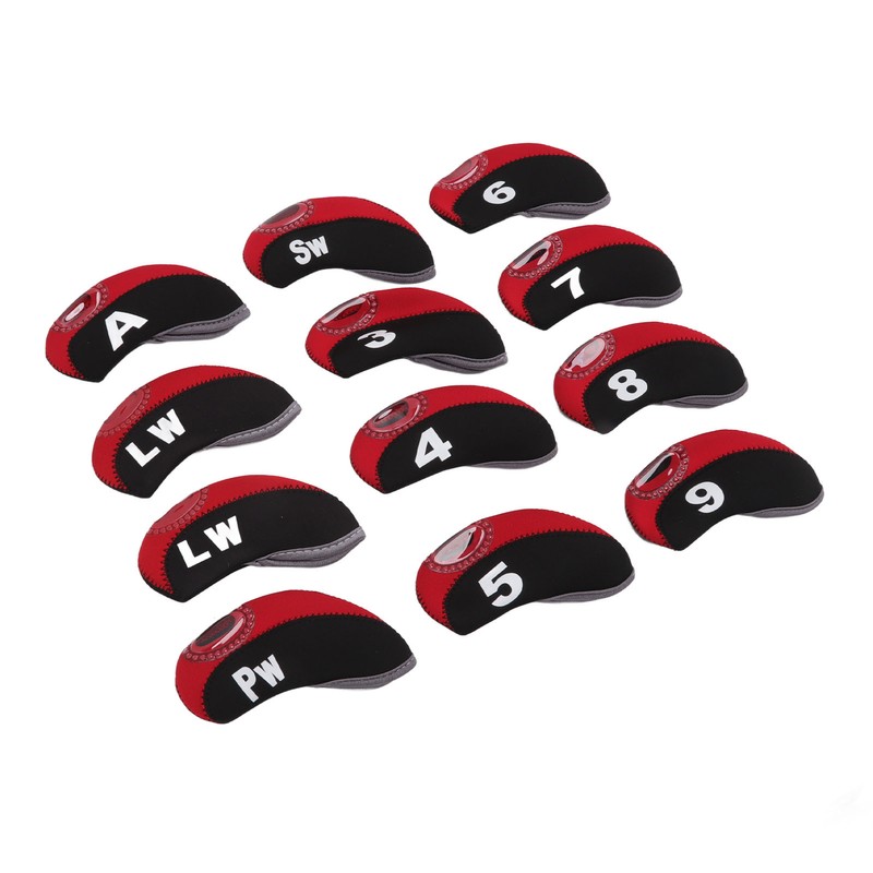 12 Pcs Golf Iron Head Cover Set Club Headcover Set