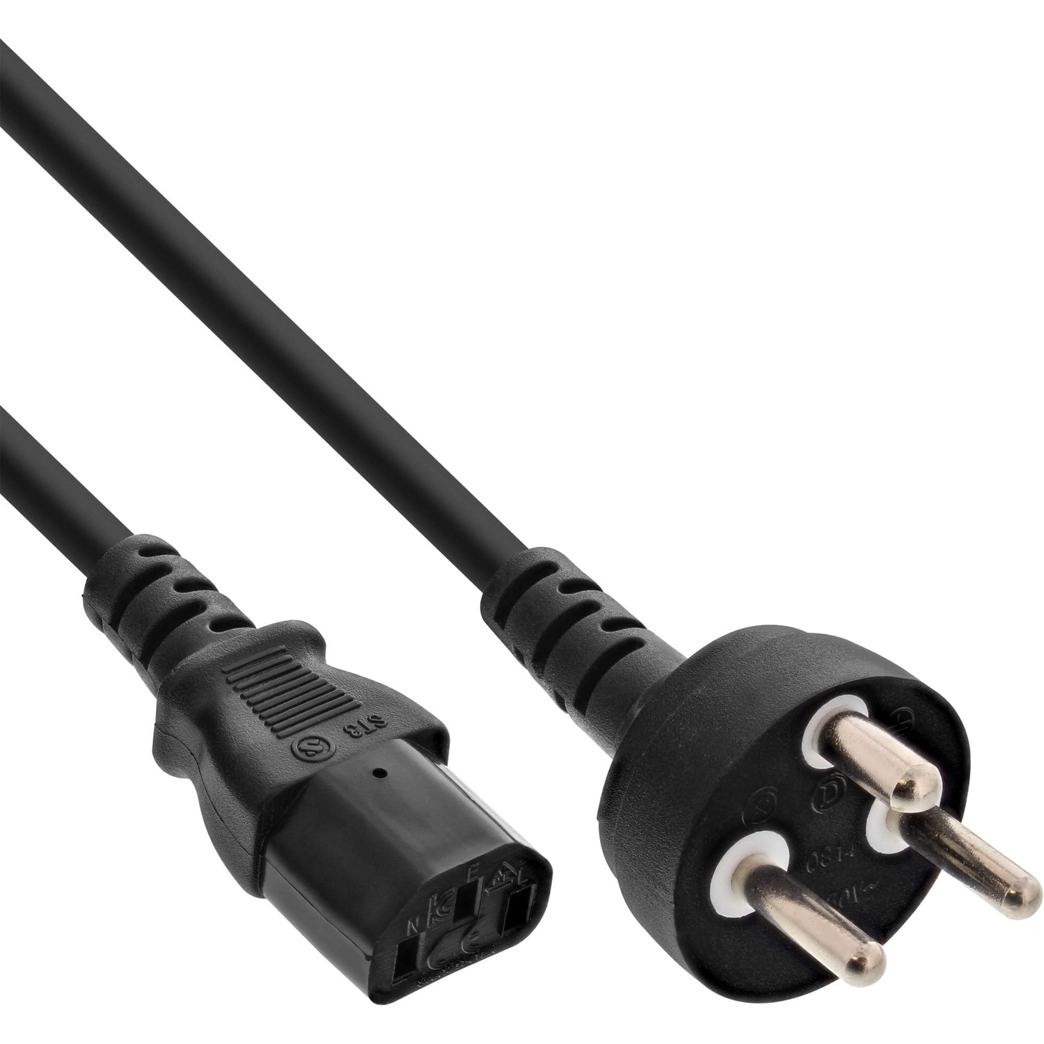 InLine power cable, power plug to IEC plug C13, Black 5m - ibspot.com