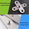 Pack of 4 Hinges Stainless Steel, 360 Swivel Hinge Tenon