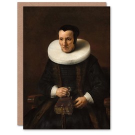 Artery8 Rembrandt van Rijn Art Card Old Lady with a Book Portrait