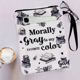 Stylish Zippered Book Cover, 1 Count Waterproof Zipper Book Case, Book Skull Pattern Case with Accessory Pockets, School Supplies 2024