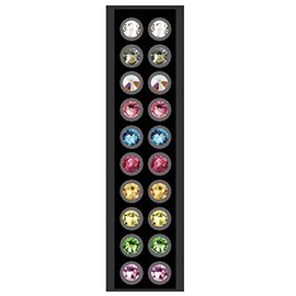Ear Urn Jewelry, Titanium Beads, 20 Capsules Per Sheet, Multi-Color "Crystal Glass", Made in Japan, Includes Instruction Manual, Jewelry, Ear Urn (ss16)