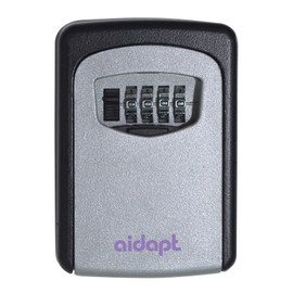 Aidapt Weather Resistant Secure Combination Wall Mount Safe Lock For Keys Supplied With Fixings for Elderly, Carers, Holiday Lets, Air BNB