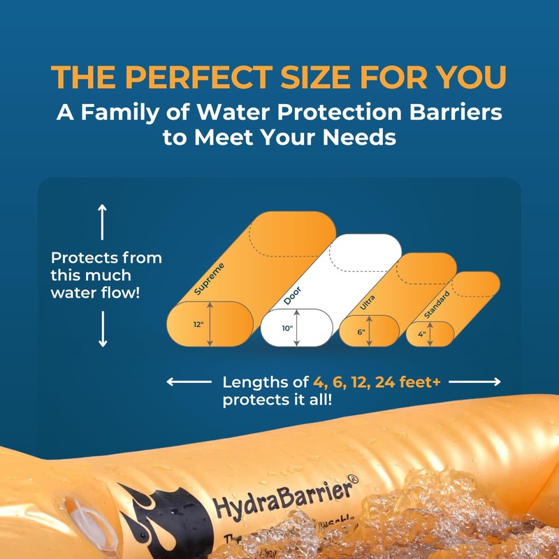 The Original HydraBarrier Ultra Flood Barrier – 6 ft Long