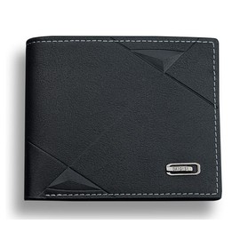 Carteras para Hombre，Billeteras para Hombre，Cartera Tarjetero，Caballero Cartera de Piel Sintética para Billetes y Tarjetas Credito(Negro)