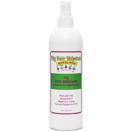 Mint Natural Hair Detangler for Kids | Conditioner Spray | Repels Lice | Works on All Hair Types | Treats 2-3 | 16 Ounces