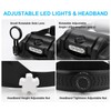 Headband Magnifying Glass with Light, Rechargeable Head Magnifying Glasses 1X