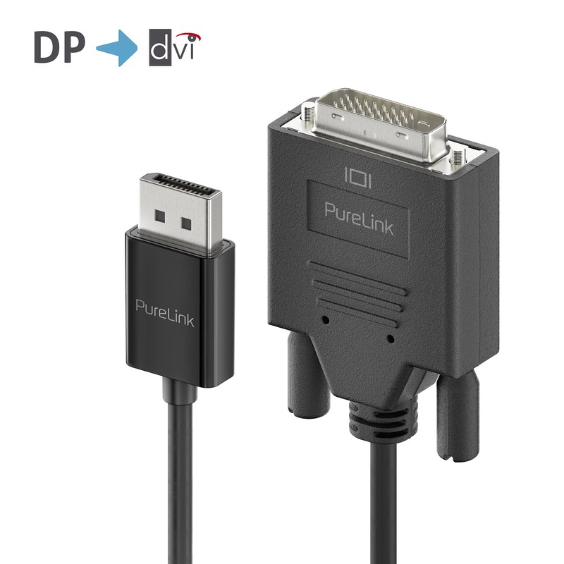 PureLink DisplayPort auf DVI Kabel, 1920 x 1200 WUXGA Auflösung,