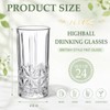 Patelai 24 Pack Tall Highball Glasses Set, 14.5 oz Pint