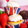 Union Jack Cupcake Cases - Pack of 1-100 Baking Paper