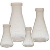 Plastic Erlenmeyer Flask Set with Screw Caps - 4 Sizes