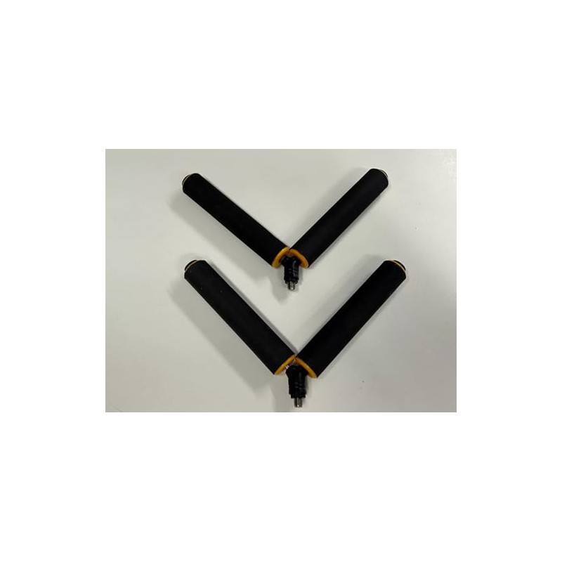 V-Style Fishing Rod Rollers, Black and Yellow, Set of 2,