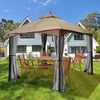 Gazebo Universal Replacement Privacy Curtain – Hugline 10' x 10'