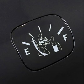 Car Stickers - Fuel Tank Cartoon Vinyl Sticker, Peeking car Decals, Funny Stickers - Waterproof Bumper Stickers for Cars, Truck, Motorcycle, Wall, Window and Laptop. (White)