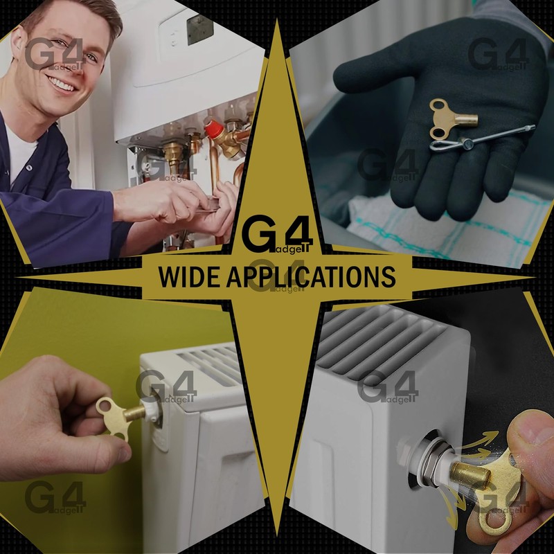 G4GADGET Radiator Bleed Key 2 Pack – Solid Brass Radiator
