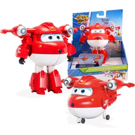 Super Wings Transformable Toys 5" Action Figure Supercharged Tobot Jett, 2 in 1 Rescue Bots Transforming Airplane Robot Toys, Educational Toy for Boys and Girls Age 3+, Gifts for Preschool Kids, Jett