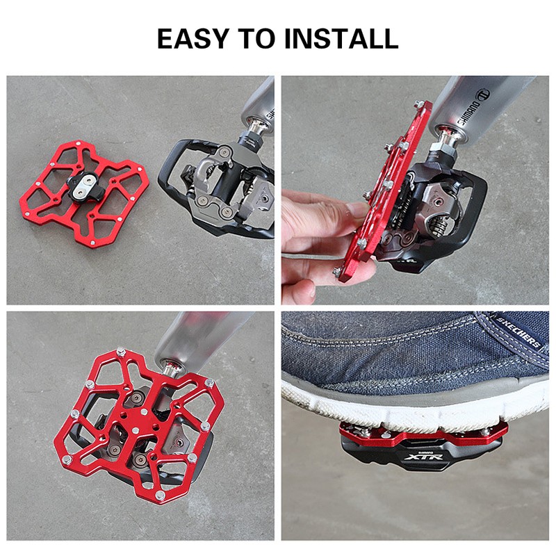 MTB Mountain Bicycle Clipless Pedal Platform Adapters for SPD for