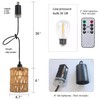 Battery Operated Chandelier with Remote, Outdoor Battery Hanging Pendant Light