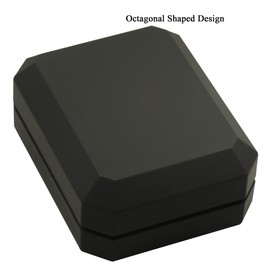 LED Black Necklace Box Luxury Octagonal Design LED Pendant Jewelry Gift Box LED Necklace Jewelry Gift Box with Light for Men for Women for Girls Box Dimension 2.83〞(W)*3〞(D)*2.17〞(H)