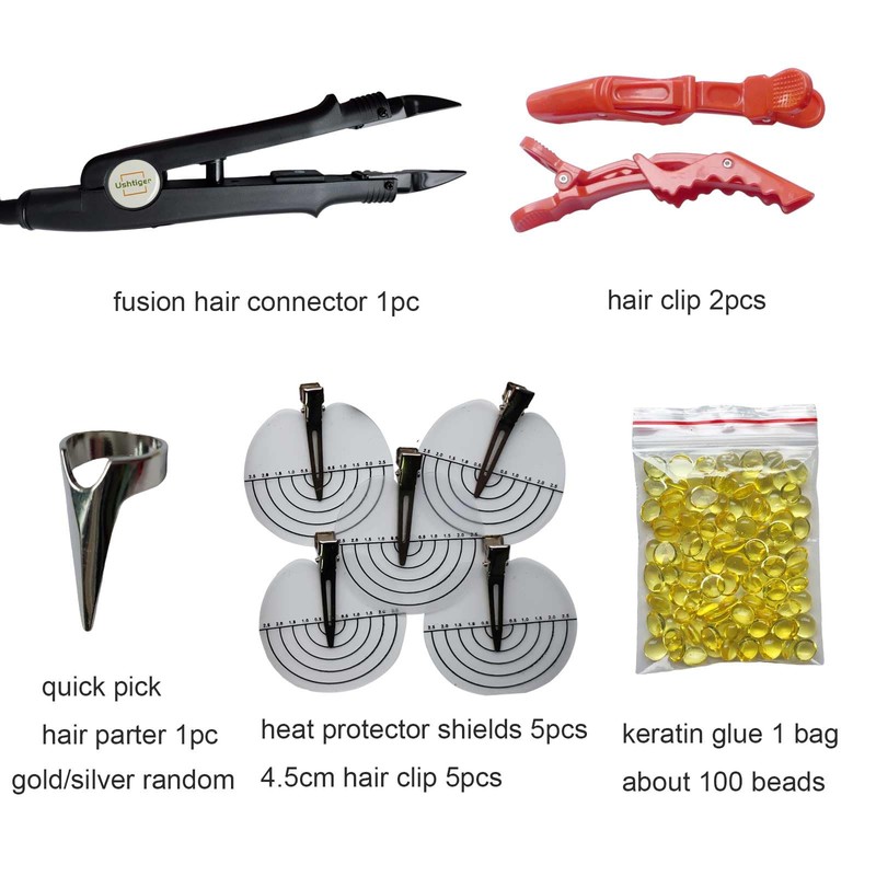 USHTIGER Fusion Hair Extensions Tool Iron Connector Plier K Tip