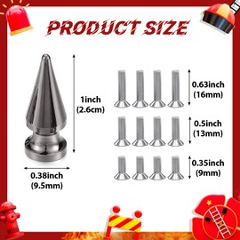 Zonon 4 Set Firefighter Helmet Accessories Include 4 Spikes 4 Spacers 12 Screws for Firefighter Men Gifts