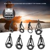 80pcs Stainless Steel 8 Sizes Fishing Rod Guides Tips Eye