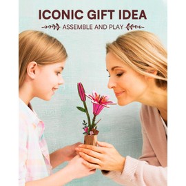 ROBOTIME Flowers 3D Puzzle Wooden Model Kits for Adults to Build, Artificial Flowers for Decoration, Home Decor Accessories Living Room, Gifts for Women, TW071