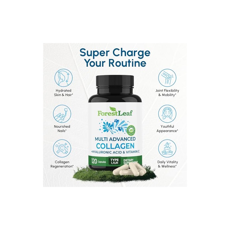 FORESTLEAF colágeno multi avanzado tipo I II III con ácido