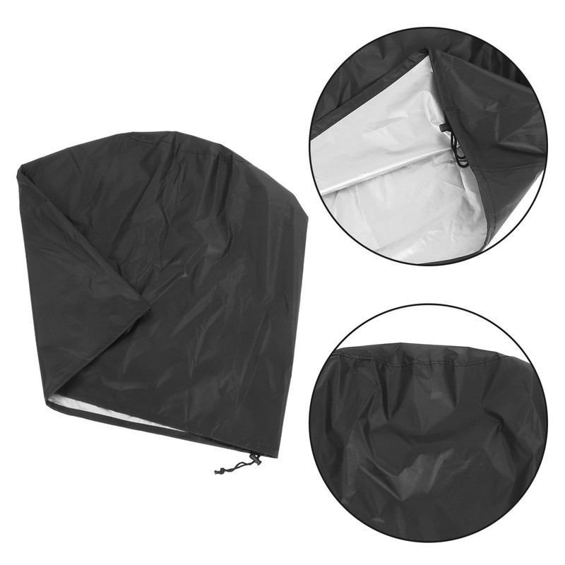 Totority Small Round BBQ Grill Cover Heavy Duty Weatherproof Cover