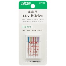 Clover 家庭用ミシン針 取合せ 薄生地~厚生地・デニム用 各1本入り 37-170