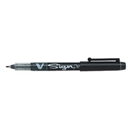 Pilot V Sign Pen Liquid Ink 2.0 mm Tip - Black, Box of 12
