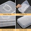 TOLIDA 14 x 10.3 Clear Plastic Pizza Dough Trays with