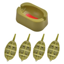 AIMALL Carp Fishing Method Feeder Set with Bait Mould – Plastic-Coated Nest Feeder for Accurate Baiting