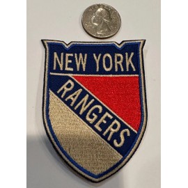 NEW YORK RANGERS VINTAGE STYLE EMBROIDERED IRON ON PATCH  3”x 2.5” BEAUTIFUL!