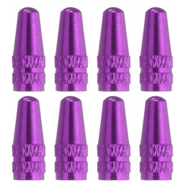 sourcing map 8pcs Bike Valve Caps Anodized Aluminum Road Bicycle Air Tire Valve Caps Dust Caps for MTB Road Racing Bicycle, Purple