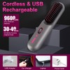Zorpupoa Cordless Hair Straightener Brush, Mini Portable Rechargeable Straightening Brush,