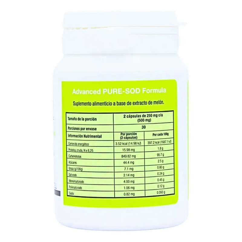 Glisodin Skin Nutrients Advanced Pure-SOD Suplemento Hipoalergénico 60 Cápsulas Hidratación