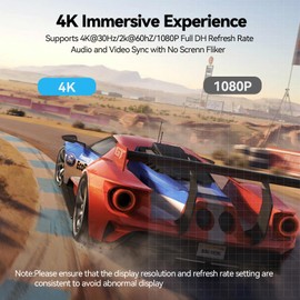 Focuses Displayport to HDMI Adapter 4K, Uni-Directional DP Souce to HD Monitor Converter, Display Port to HDMI Adapter Compatible for HP, Dell &More 3 Pack