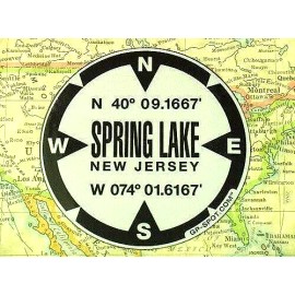 Spring Lake, New Jersey GPS Sticker - Reflective Vinyl GPS Marker Decal
